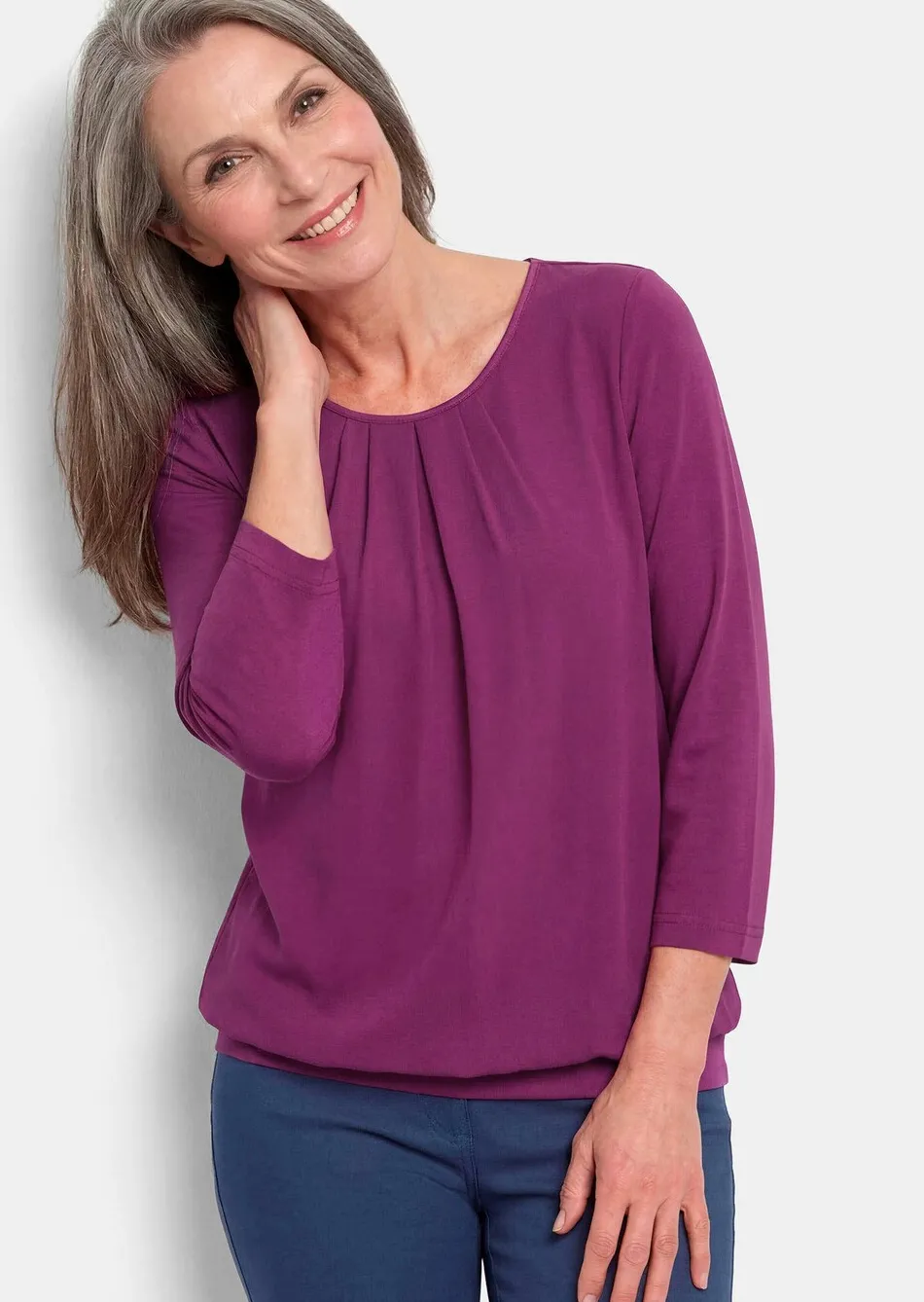 Gepflegtes Shirt in eleganter Blusen-Optik