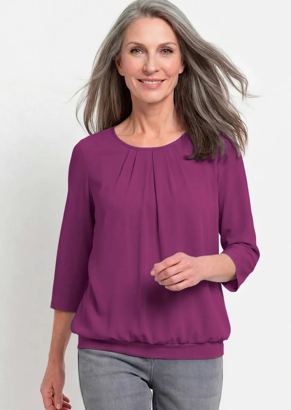 Gepflegtes Shirt in eleganter Blusen-Optik