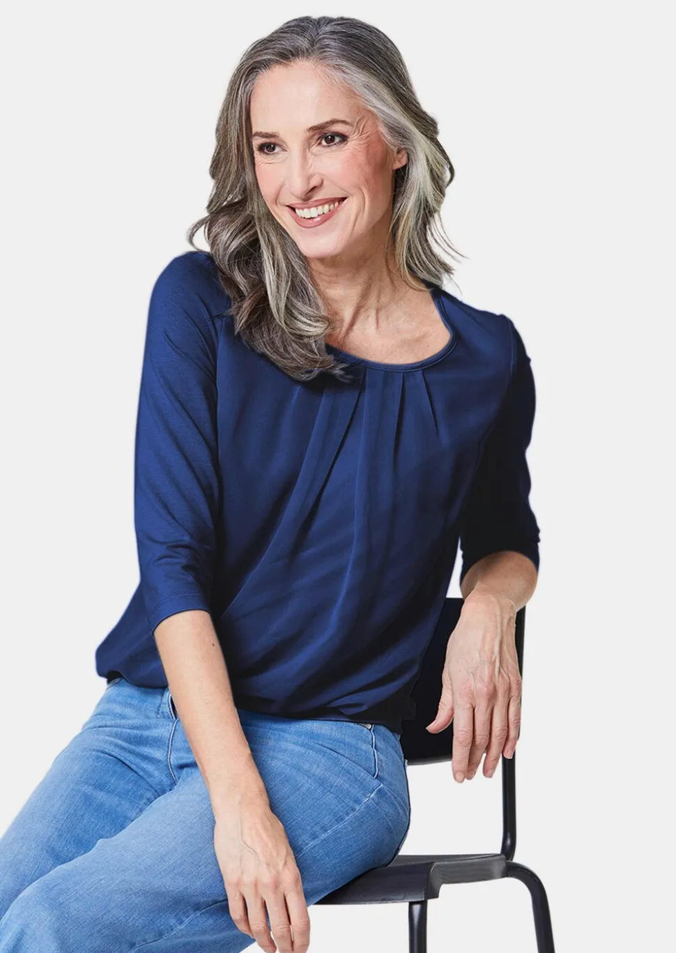 Gepflegtes Shirt in eleganter Blusen-Optik