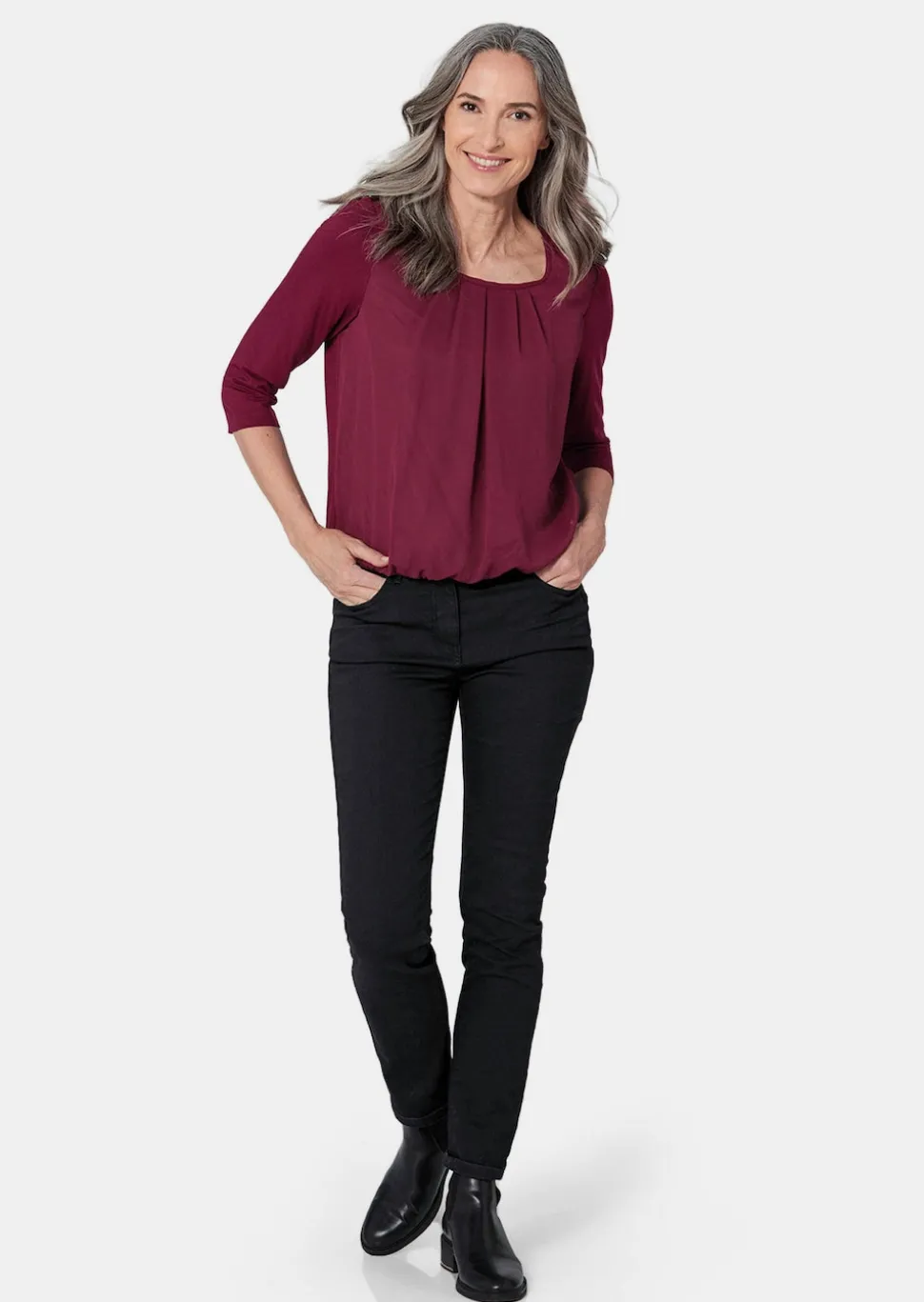 Gepflegtes Shirt in eleganter Blusen-Optik