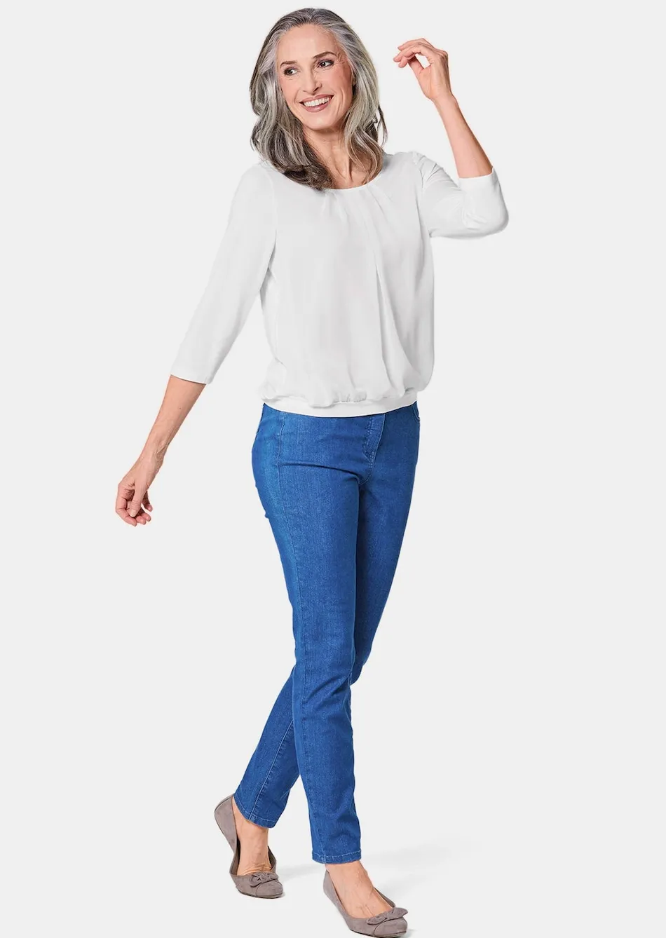 Gepflegtes Shirt in eleganter Blusen-Optik