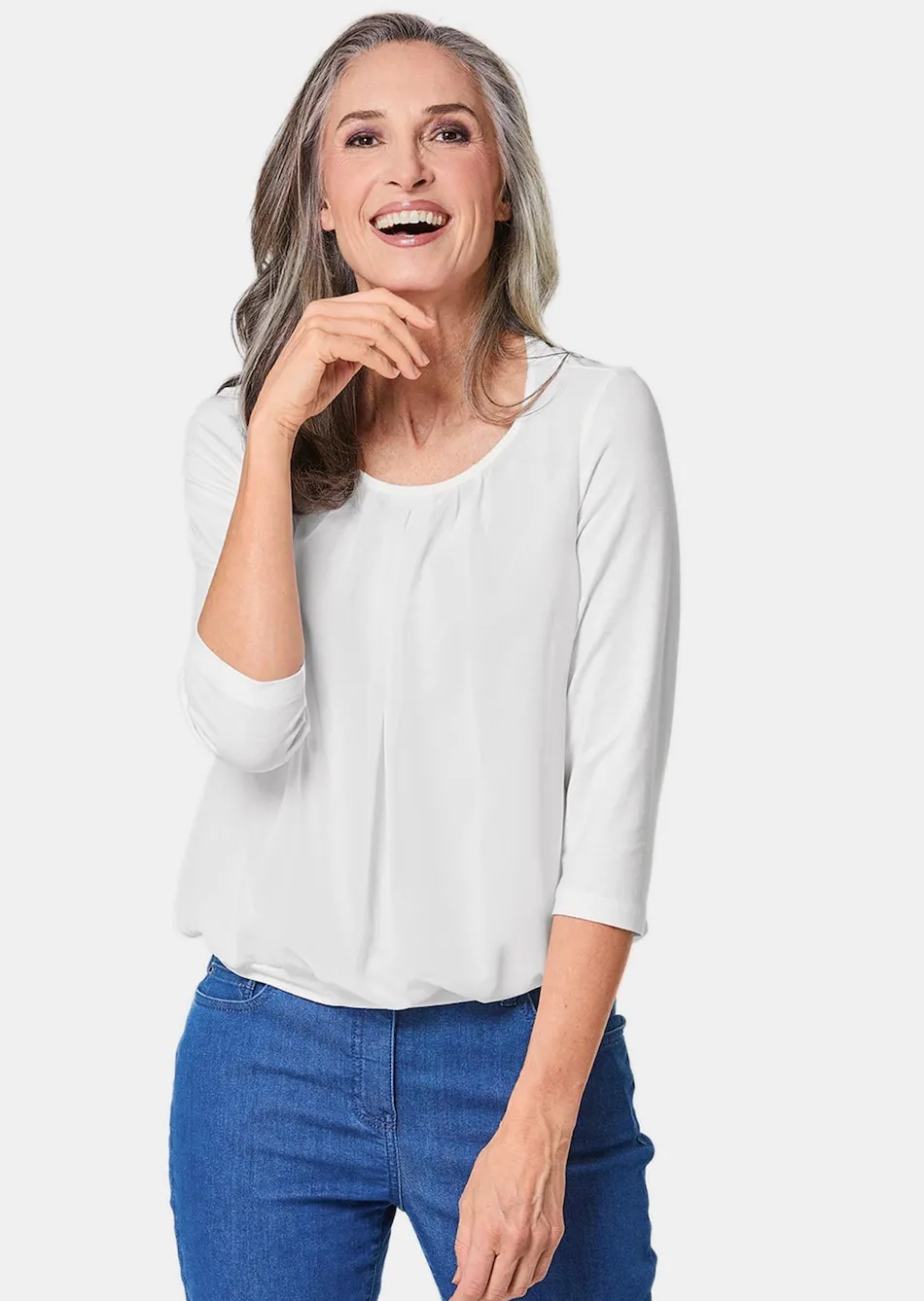 Gepflegtes Shirt in eleganter Blusen-Optik