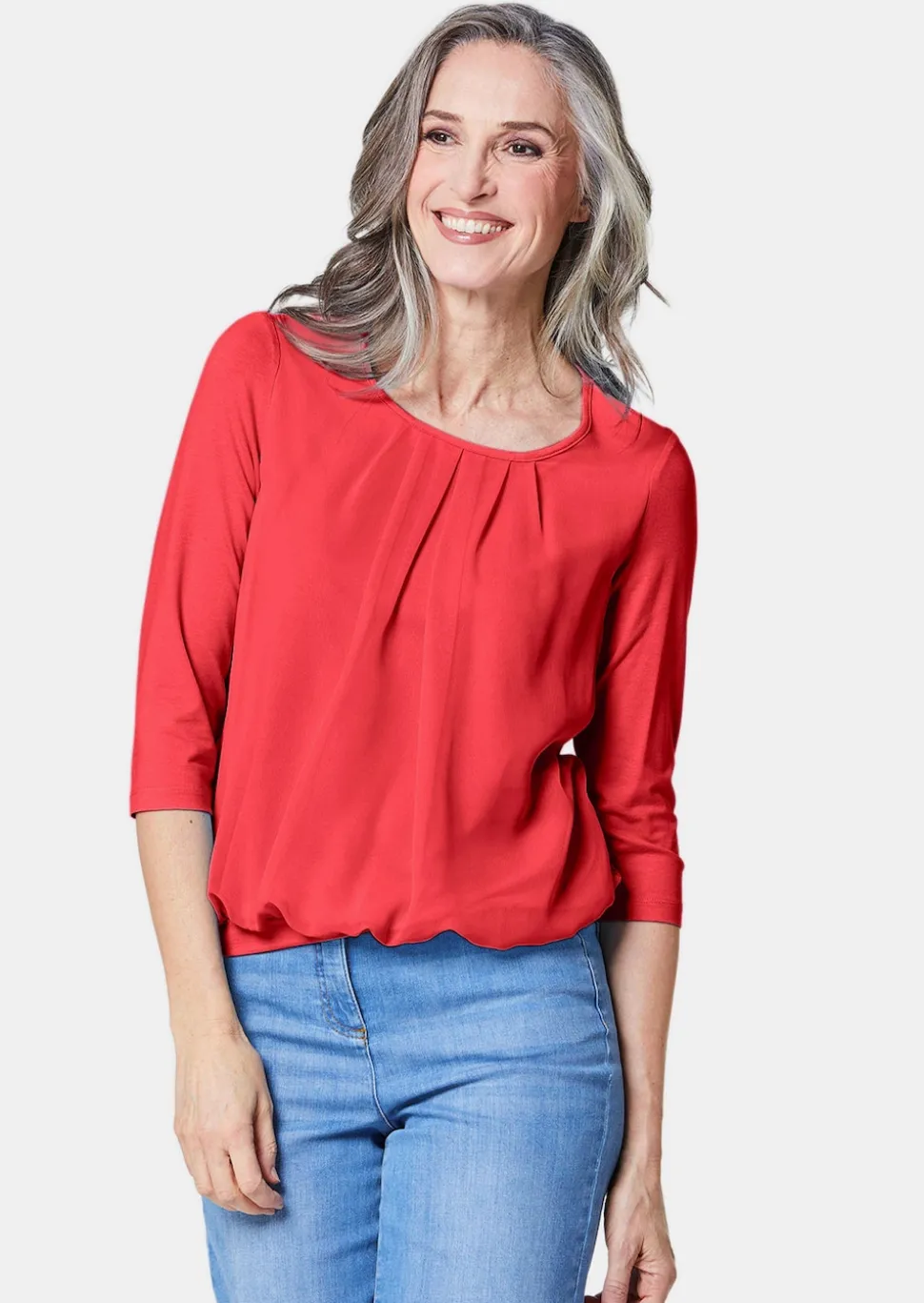 Gepflegtes Shirt in eleganter Blusen-Optik