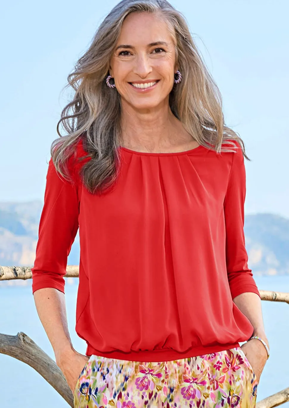 Gepflegtes Shirt in eleganter Blusen-Optik