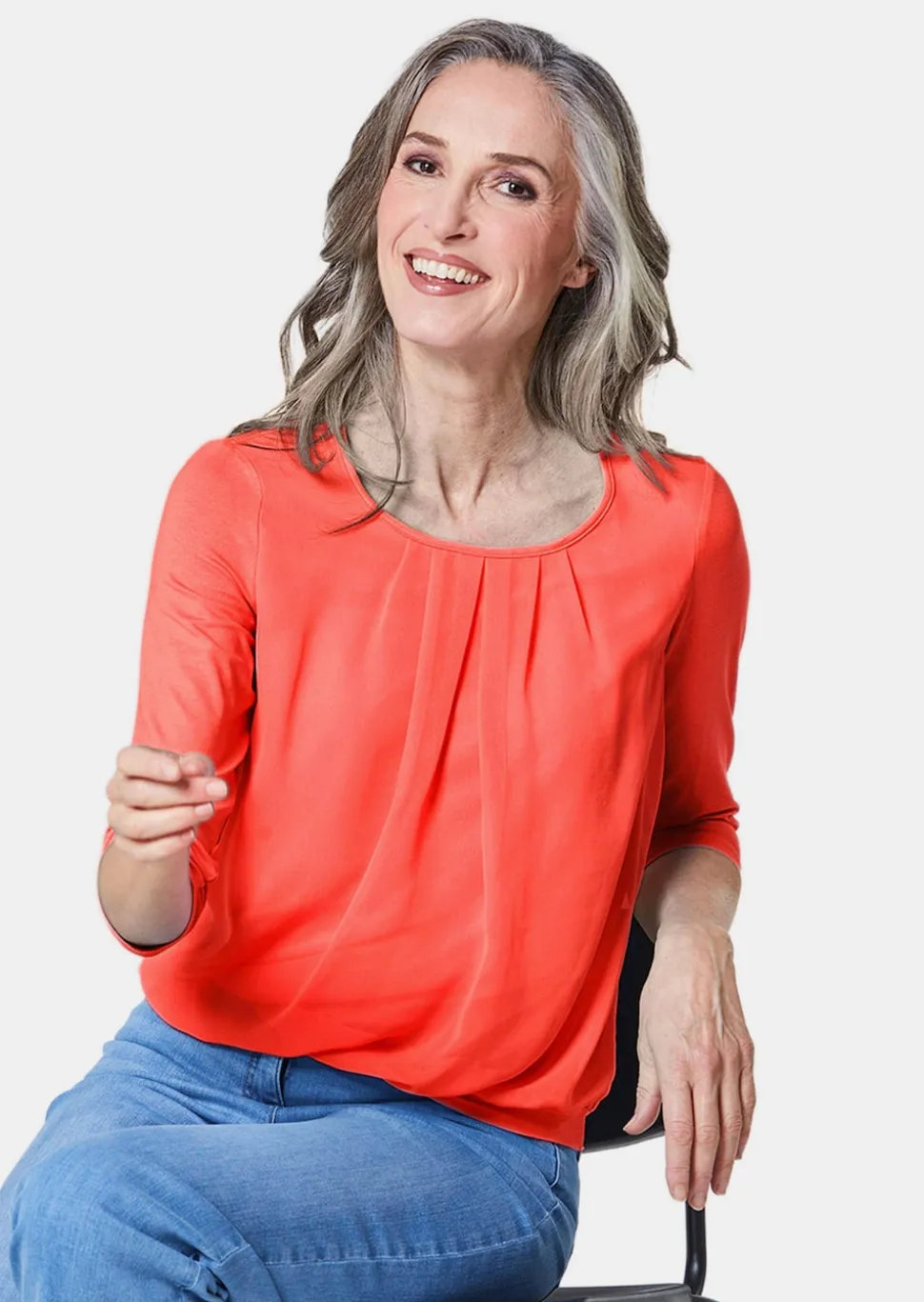 Gepflegtes Shirt in eleganter Blusen-Optik