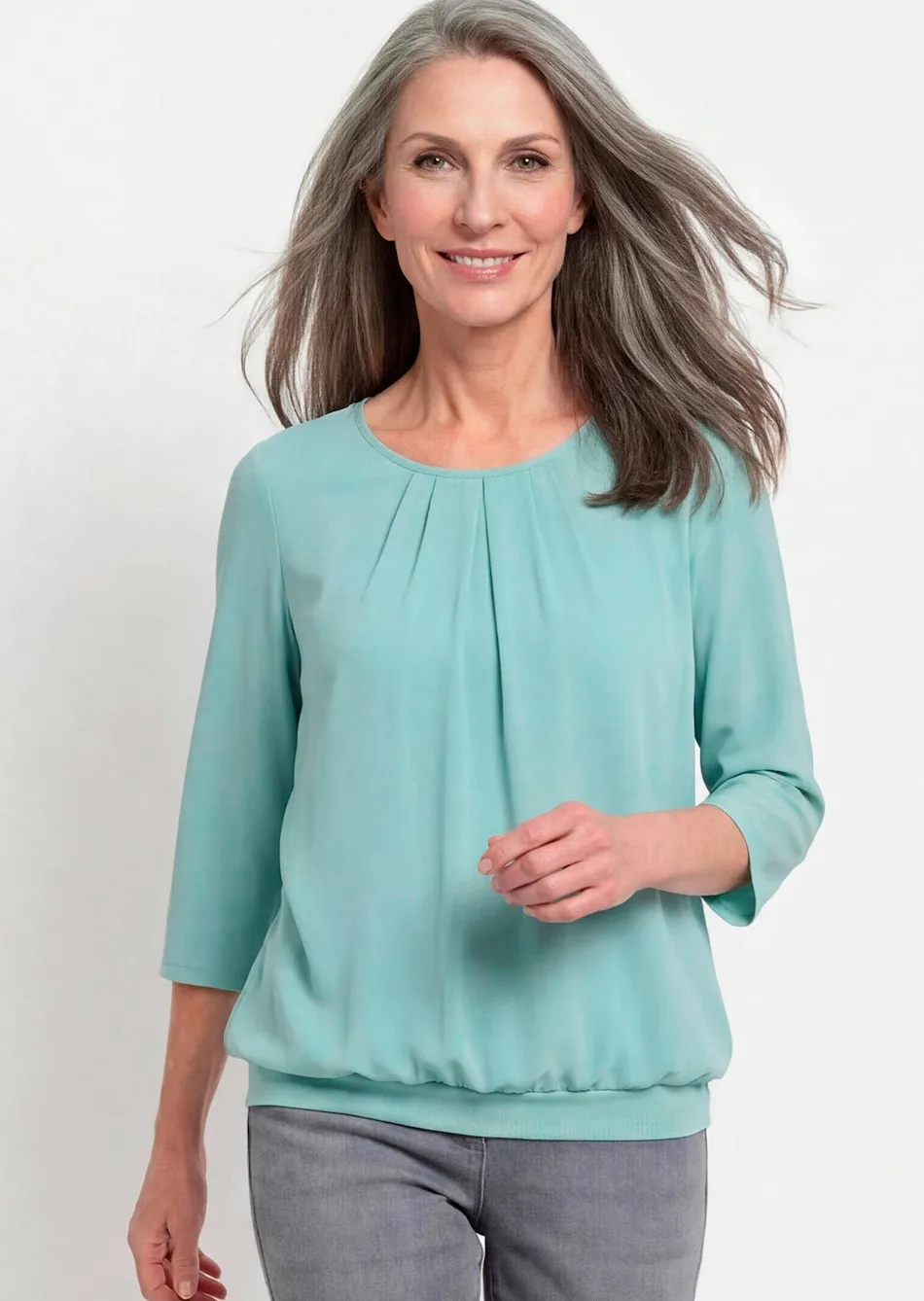 Gepflegtes Shirt in eleganter Blusen-Optik