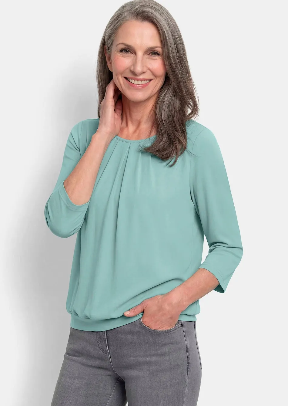 Gepflegtes Shirt in eleganter Blusen-Optik