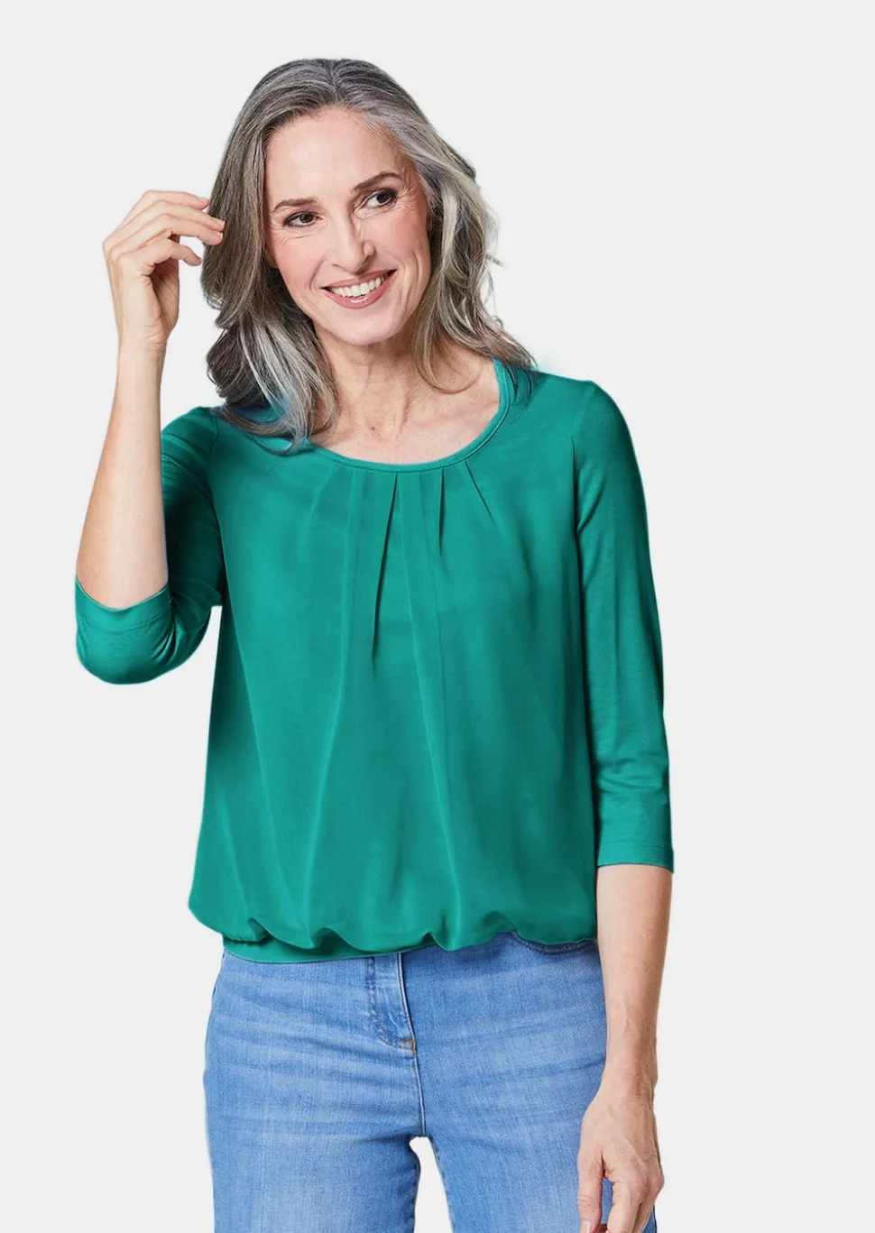 Gepflegtes Shirt in eleganter Blusen-Optik