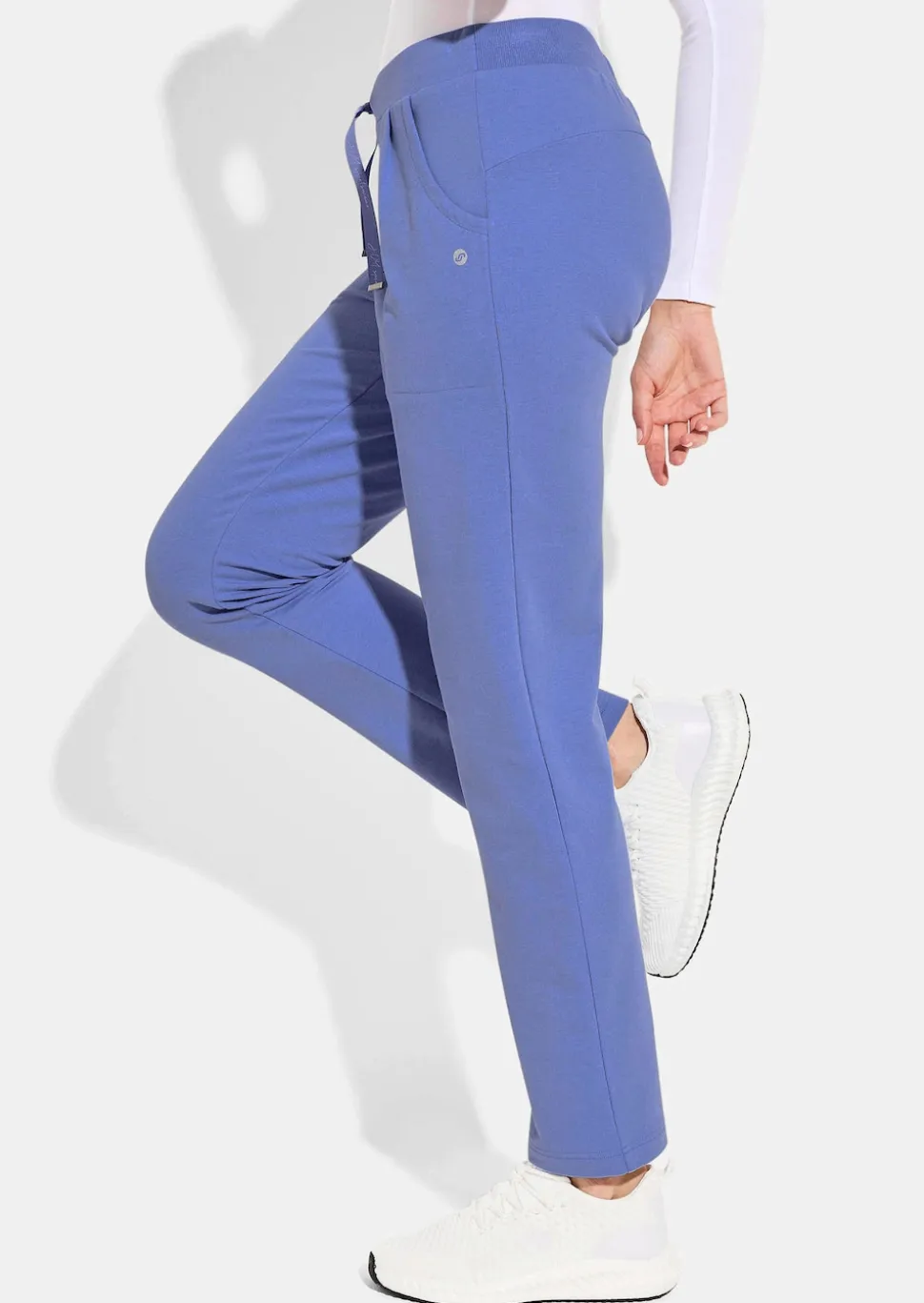 Gerade Freizeithose mit Bindeband
