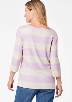 Geripptes Shirt mit Blockstreifen