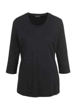 Geschmücktes Rundhalsshirt aus Pima-Baumwolle