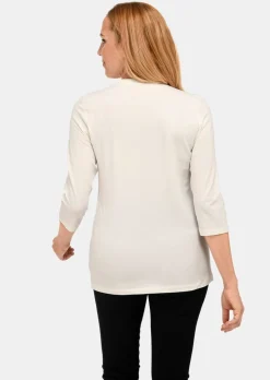 Geschmücktes Rundhalsshirt aus Pima-Baumwolle