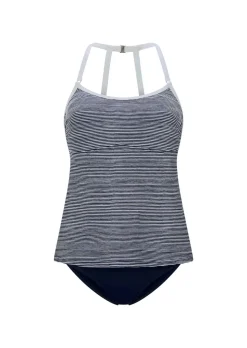 Gestreifter Tankini im Marine-Look