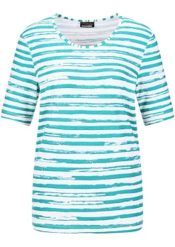 Gestreiftes Shirt aus Viskose-Jersey