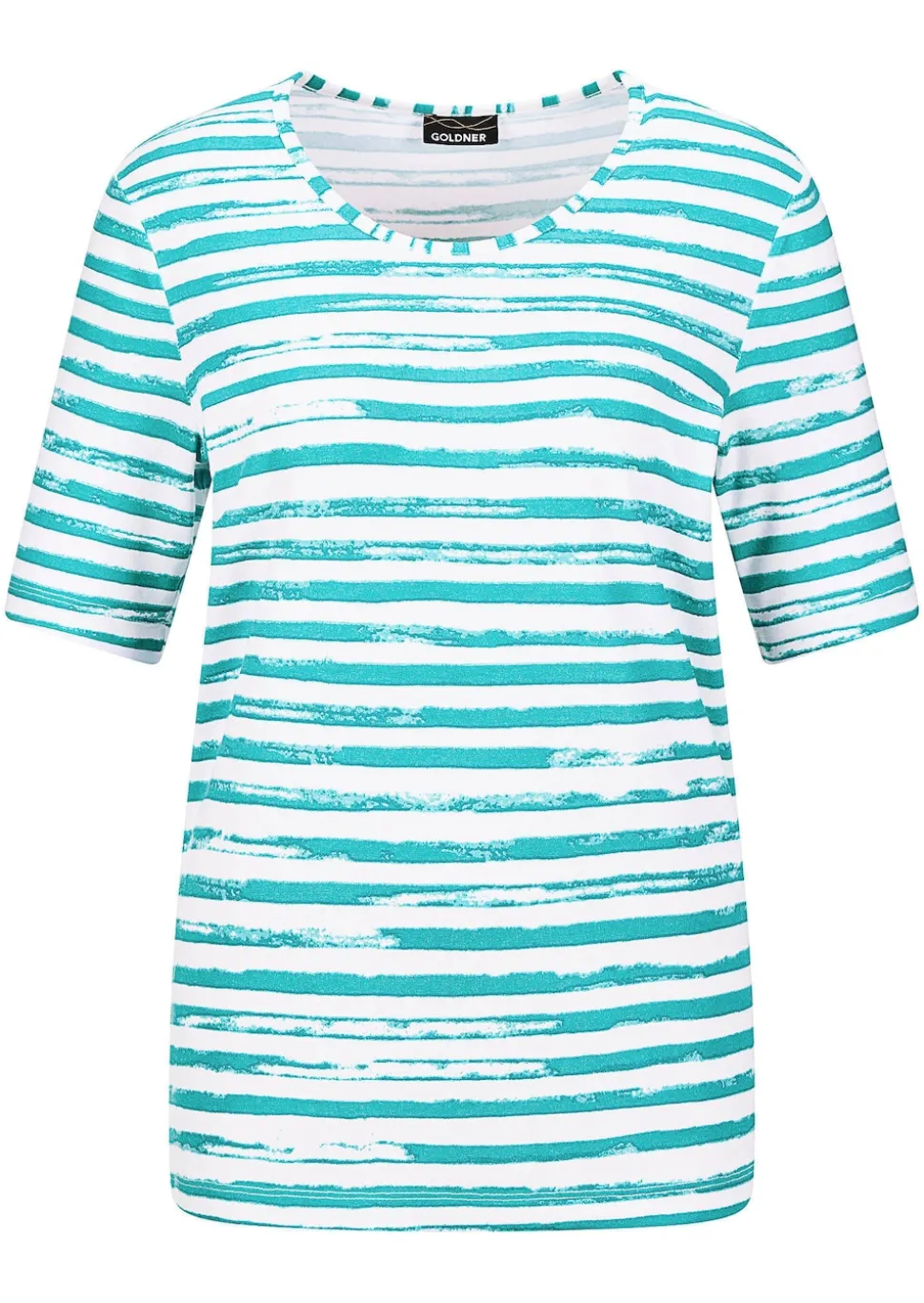 Gestreiftes Shirt aus Viskose-Jersey