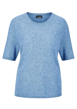 Halbarmpullover mit Rundhals aus Kaschmir