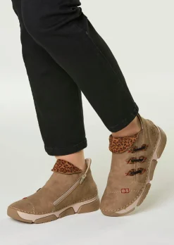 Halbschuhe mit Animal Print