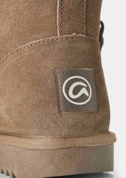 Halbstiefel mit Lammfell-Futter