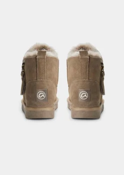 Halbstiefel mit Lammfell-Futter