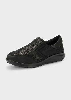 Hallux-Slipper mit schimmerndem Blumenmuster