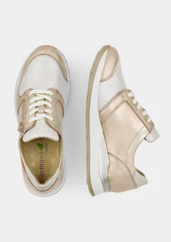 Hallux-Sneaker in Leder-Textil-Mix