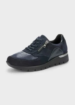 Hallux-Sneaker in Leder-Textil-Mix