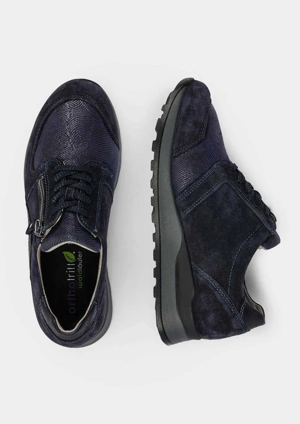 Hallux-Sneaker in Leder-Textil-Mix