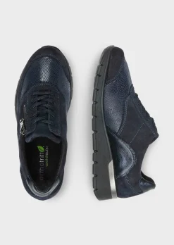Hallux-Sneaker in Leder-Textil-Mix
