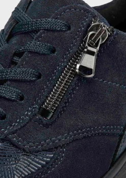 Hallux-Sneaker in Leder-Textil-Mix