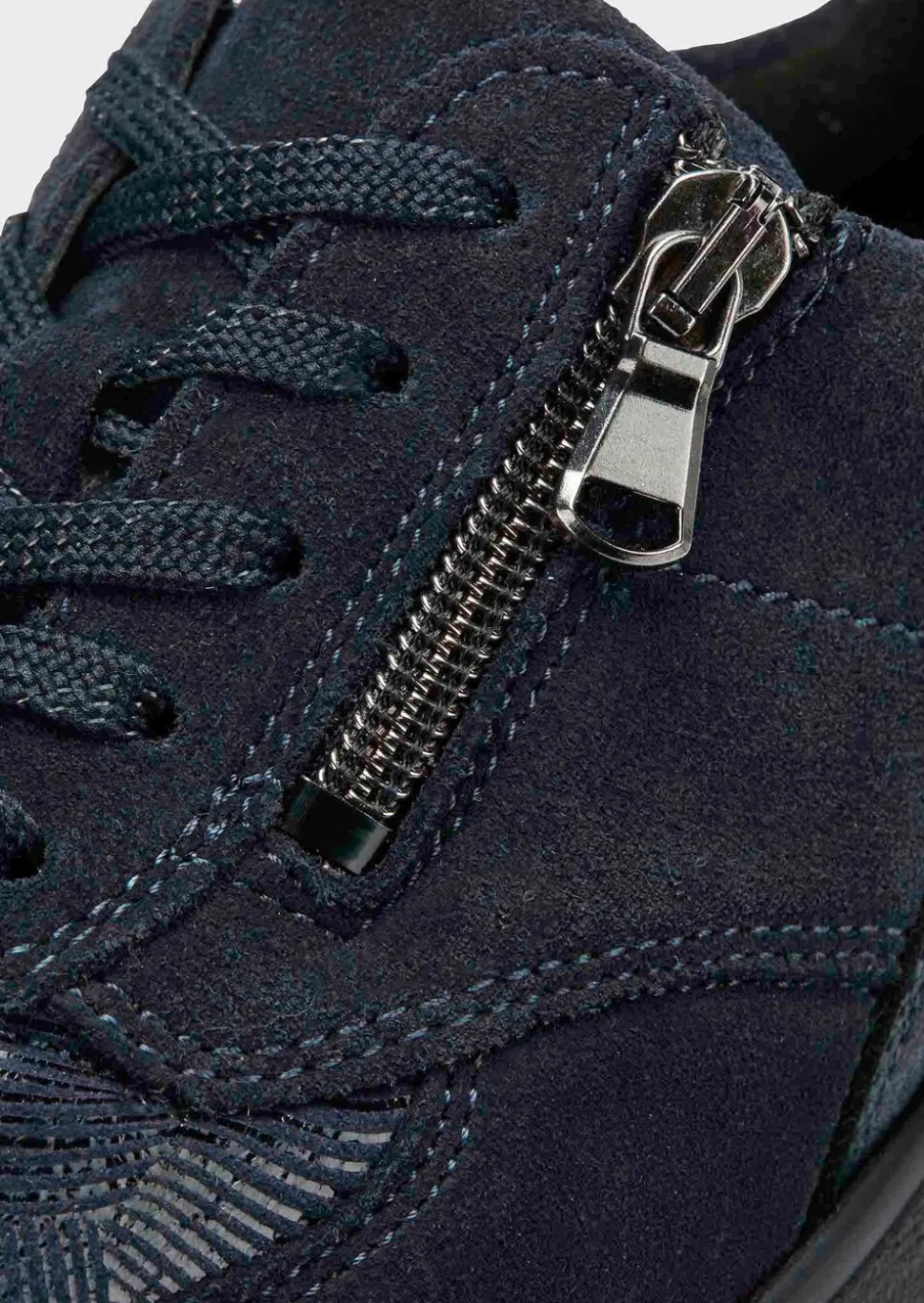 Hallux-Sneaker in Leder-Textil-Mix