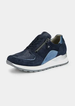 Hallux-Sneaker in Leder-Textil-Mix