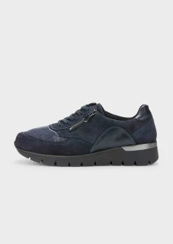 Hallux-Sneaker in Leder-Textil-Mix