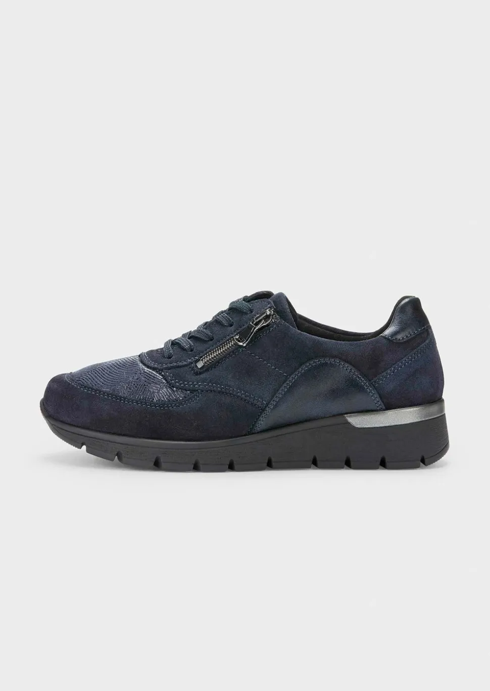 Hallux-Sneaker in Leder-Textil-Mix