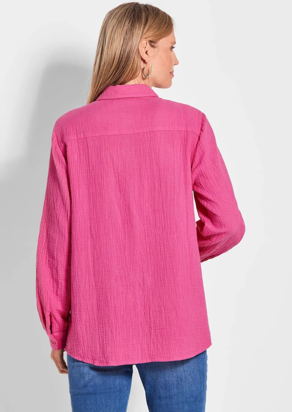 Hemdbluse aus Baumwoll-Musselin