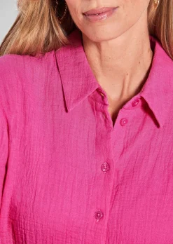 Hemdbluse aus Baumwoll-Musselin