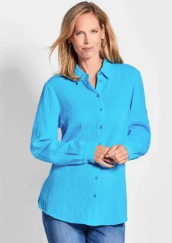 Hemdbluse aus Baumwoll-Musselin