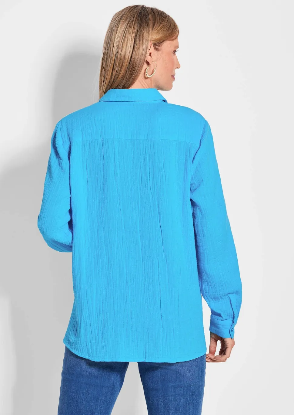 Hemdbluse aus Baumwoll-Musselin