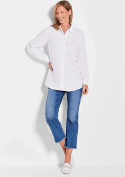 Hemdbluse aus Baumwoll-Musselin
