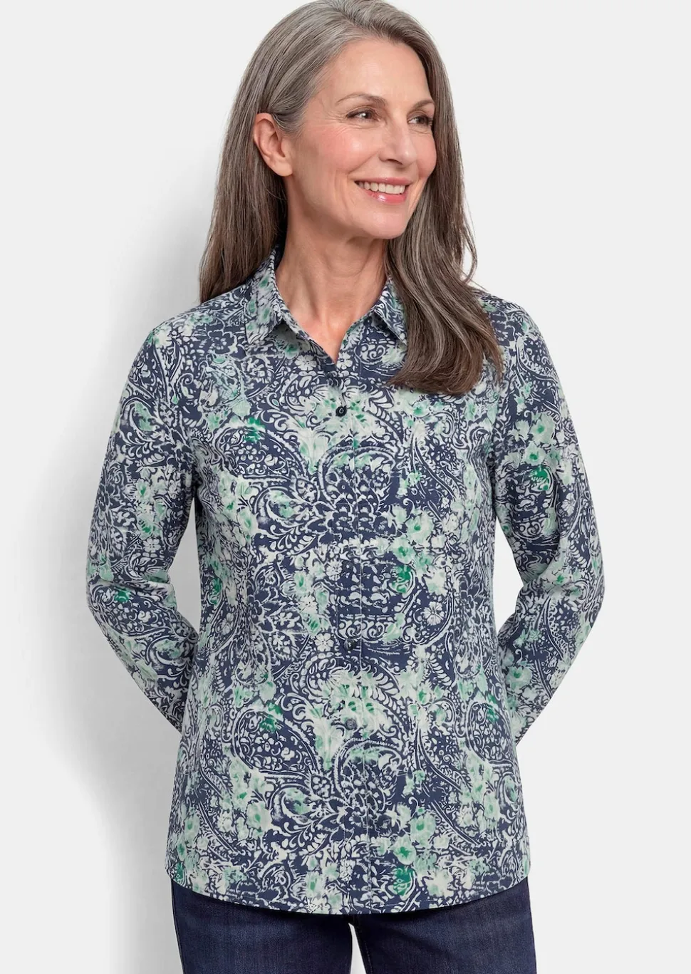 Hemdbluse aus reiner Baumwolle