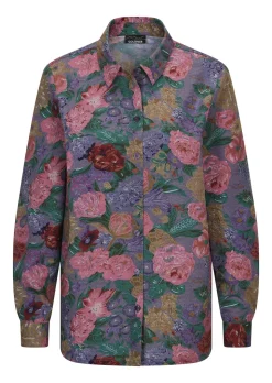 Hemdbluse mit Blumenmuster