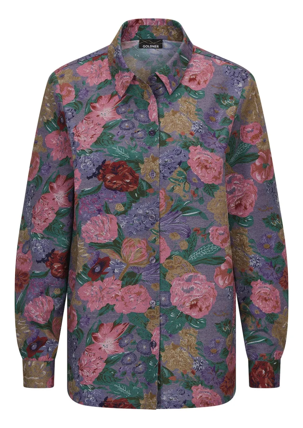 Hemdbluse mit Blumenmuster