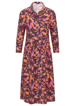 Hemdblusenkleid aus reiner Viskose