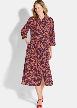 Hemdblusenkleid aus reiner Viskose