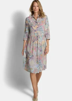 Hemdblusenkleid aus reiner Viskose