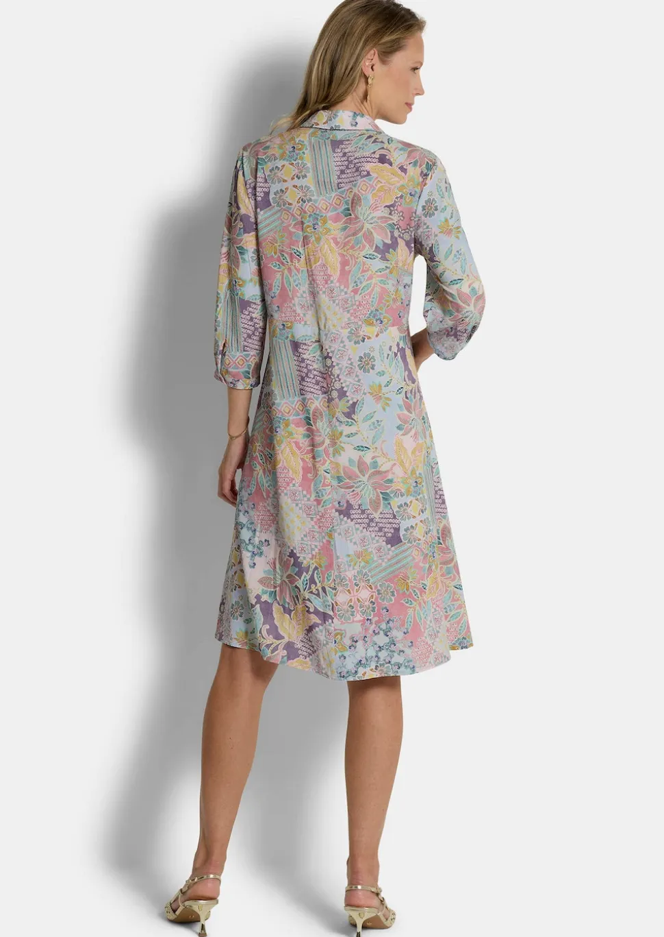 Hemdblusenkleid aus reiner Viskose