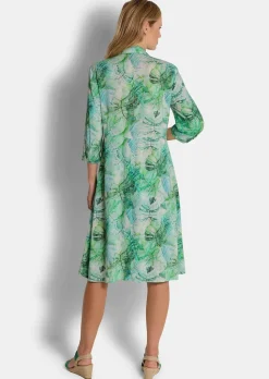 Hemdblusenkleid in Midi-Länge