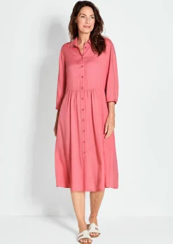 Hemdblusenkleid mit Eingrifftaschen