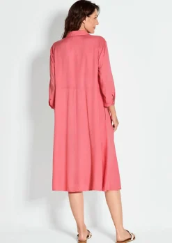 Hemdblusenkleid mit Eingrifftaschen