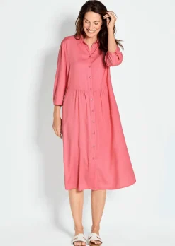 Hemdblusenkleid mit Eingrifftaschen