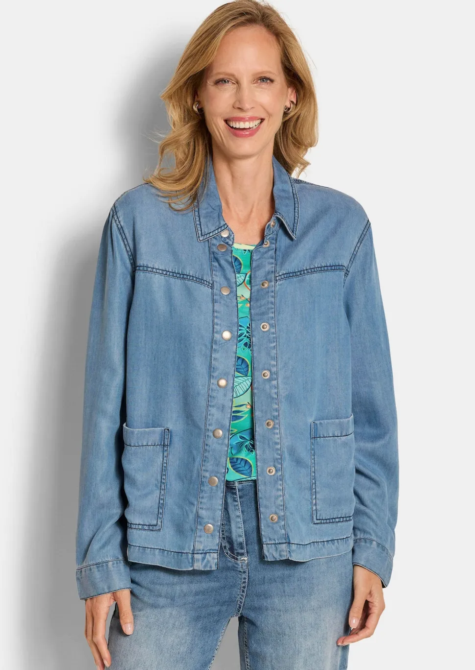 Hemdjacke im Denim-Look
